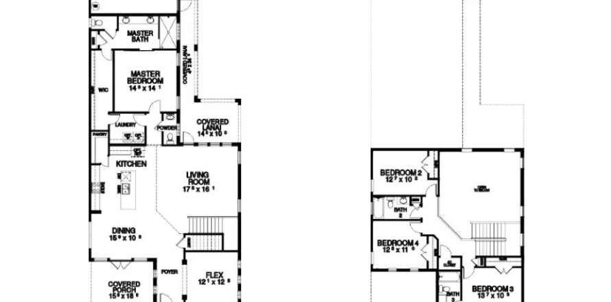 House floor plan «House», 4 bedrooms in Persimmon Park by ICI Homes