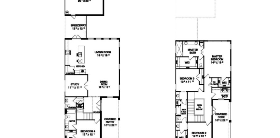 House floor plan «House», 4 bedrooms in Persimmon Park by ICI Homes