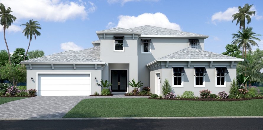 House in Serengeti by Biscayne Homes in Spring Hill, Florida 6 bedrooms, 462 sq.m. № 521481