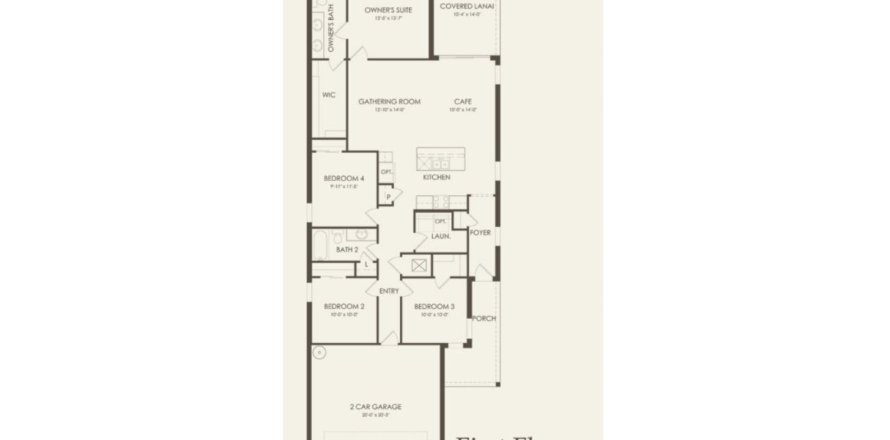 Планировка Виллы или дома «Daniel Plan» 4 комнаты в ЖК Redding Pointe