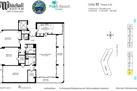 Condominio en venta en Boca Raton, Florida, 3 dormitorios, 199.28 m2 № 1224613 - foto 9