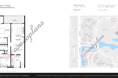 Condominio en venta en Coconut Creek, Florida, 2 dormitorios, 107.4 m2 № 1178692 - foto 1