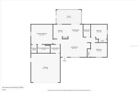 House in North Port, Florida 3 bedrooms, 115.29 sq.m. № 1259257 - photo 4