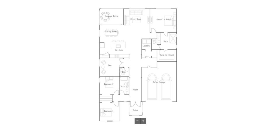House floor plan «House», 3 bedrooms in Arden - The Providence Collection