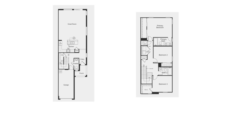 Townhouse floor plan «Plan 1685», 3 rooms in Bellaviva Townhomes at Westside