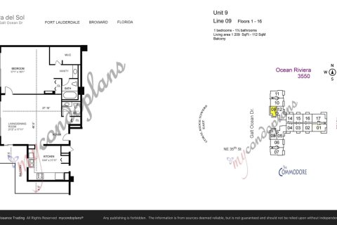 Condo in Fort Lauderdale, Florida, 1 bedroom  № 984056 - photo 3