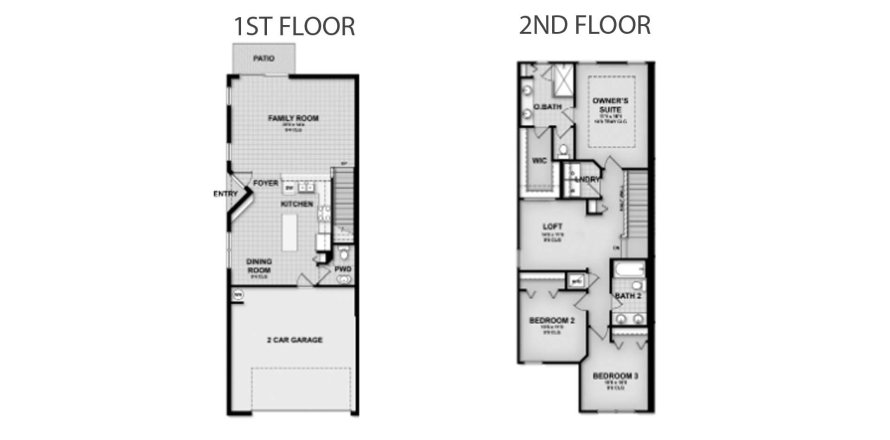 Townhouse floor plan «161SQM REAGAN», 3 bedrooms in WYNDRUSH CREEK