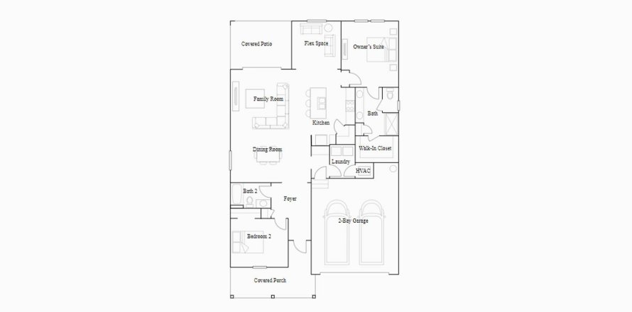 House floor plan «156SQM MORNINGTIDE», 2 bedrooms in SOUTHERN HILLS