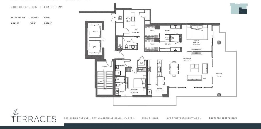 Condo à Fort Lauderdale, Floride, 3 chambres  № 984112