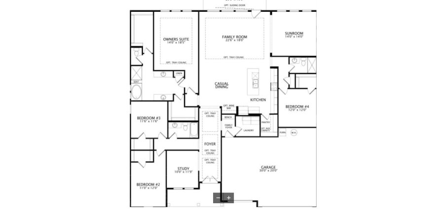 Дом в Eagle Landing - Eagle Rock 70' в Миддлберг, Флорида 4 комнаты, 273м2 № 486528