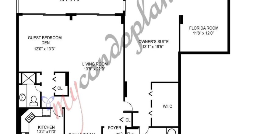 Condo à Fort Lauderdale, Floride, 2 chambres  № 1227782