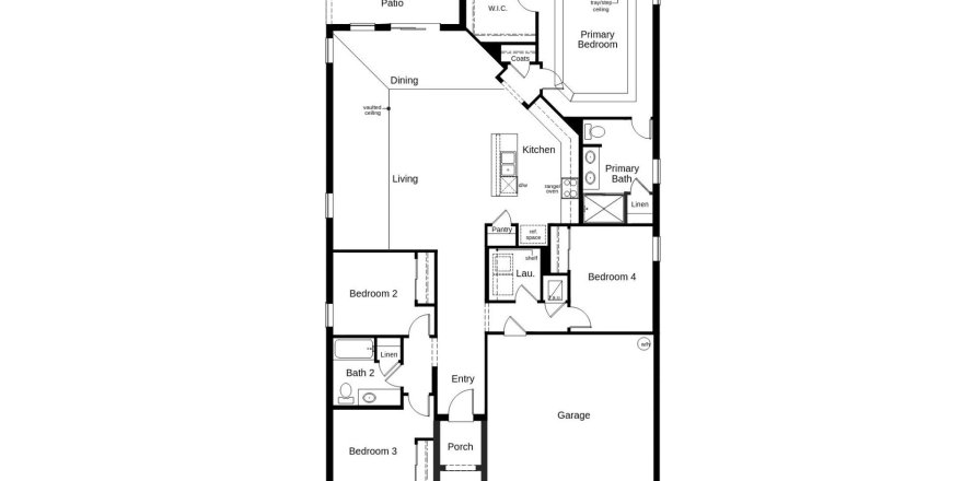 Планировка Таунхауса «9025 Norley Ct» 4 комнаты в ЖК Bellaviva II at Westside