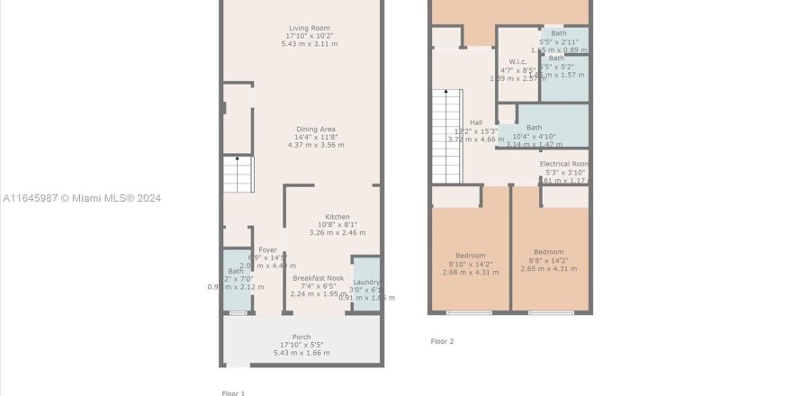 Adosado en Sunrise, Florida 3 dormitorios, 140.47 m2 № 1328904