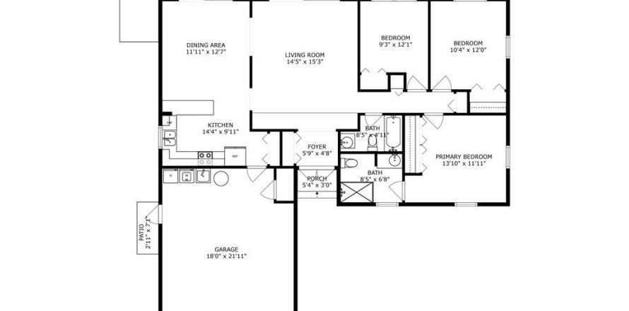 House in Sunrise, Florida 3 bedrooms, 120.22 sq.m. № 946050