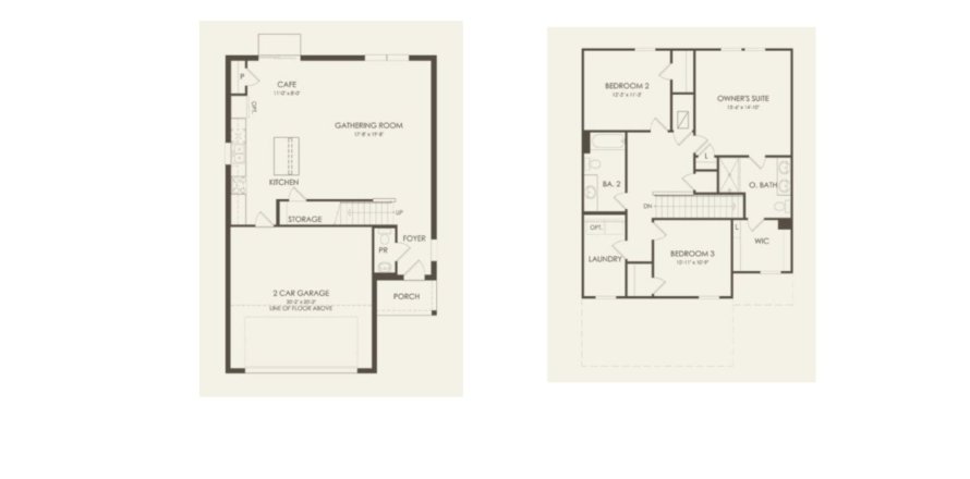 Планировка Виллы или дома «Hamden Plan» 3 комнаты в ЖК Redding Pointe