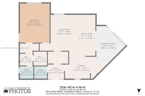 Condominio en venta en Sunrise, Florida, 1 dormitorio, 77.57 m2 № 642258 - foto 29