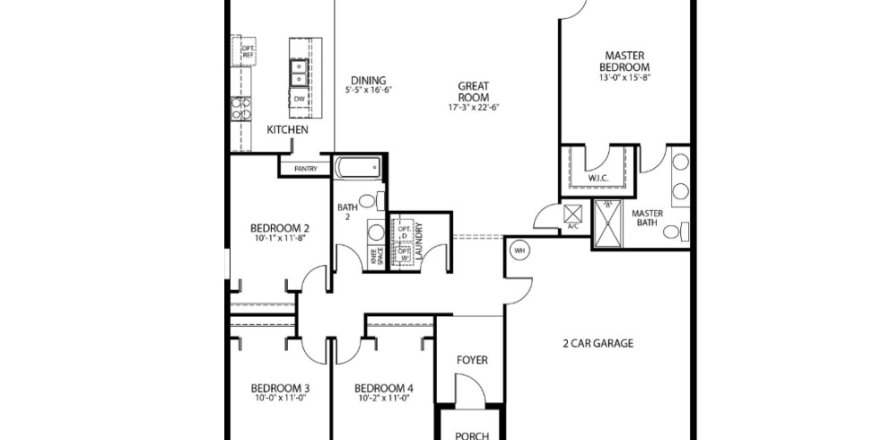 House floor plan «House», 3 bedrooms in New Smyrna And Edgewater