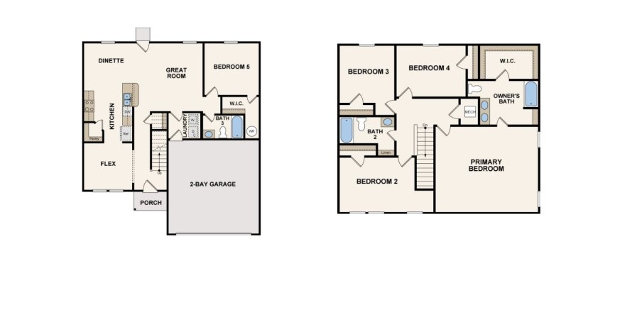 House floor plan «House», 5 bedrooms in Spring Hill Classic