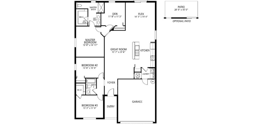 Планировка Виллы или дома «593 Pawnee Ct» 4 комнаты в ЖК Calabay Crossing