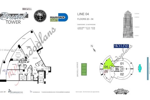 Copropriété à vendre à Miami, Floride: 2 chambres, 192.31 m2 № 1292697 - photo 23