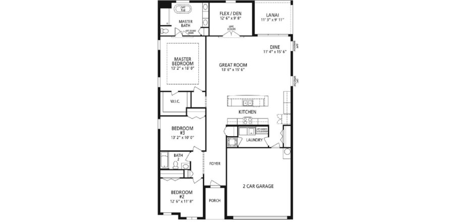 Планировка Виллы или дома «597 Pawnee Ct» 4 комнаты в ЖК Calabay Crossing