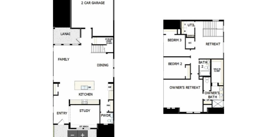 Планировка виллы или дома «House» 3 спальни в ЖК Seabrook Village 40’ Rear Entry