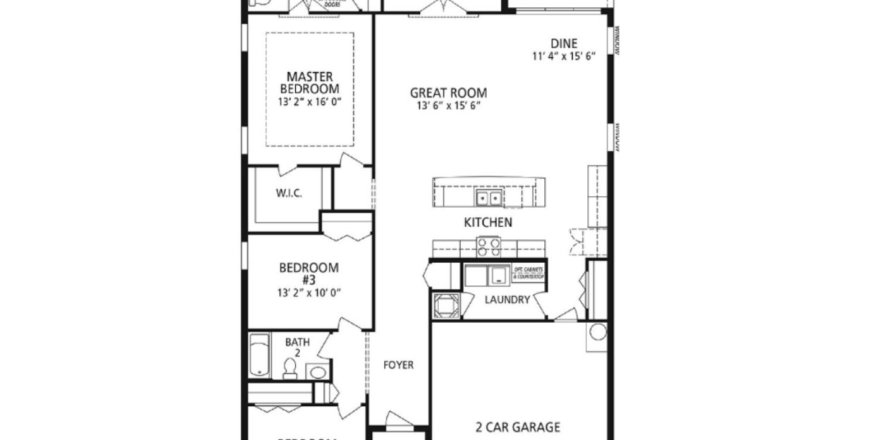 House floor plan «House», 3 bedrooms in Sugarmill Woods