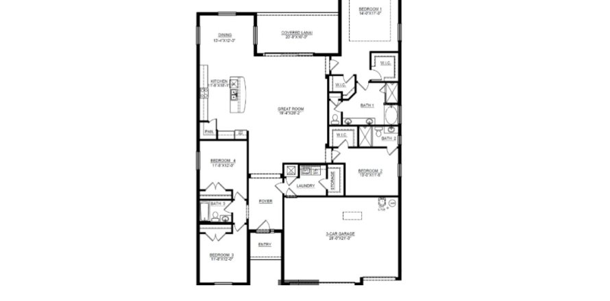 House floor plan «House», 4 bedrooms in Bella Lago