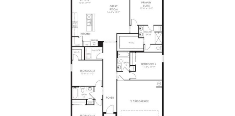 House floor plan «1224 Oak Valley Drive», 4 rooms in The Reserve