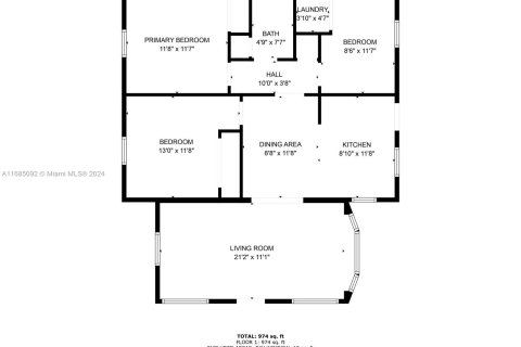 Купить виллу или дом в Холливуд, Флорида 3 спальни, 96.99м2, № 1421932 - фото 22