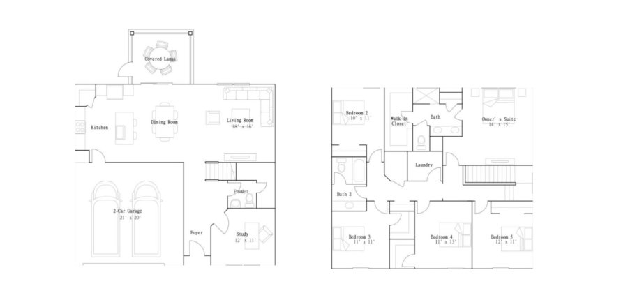 House floor plan «Saddle Oaks - Saddle Oaks 50s», 5 bedrooms in Saddle Oaks - Saddle Oaks 50s