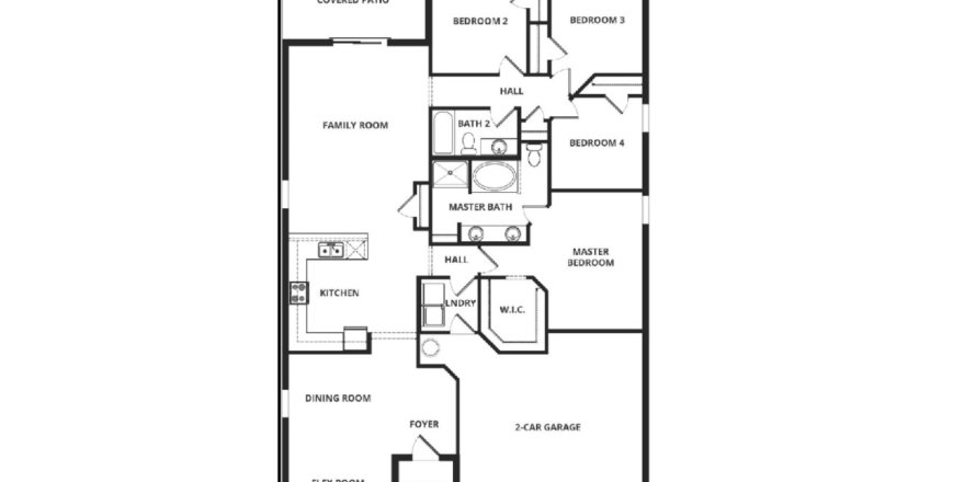 Development floor plan «House», 4 bedrooms in Royal Highlands by LGI Homes