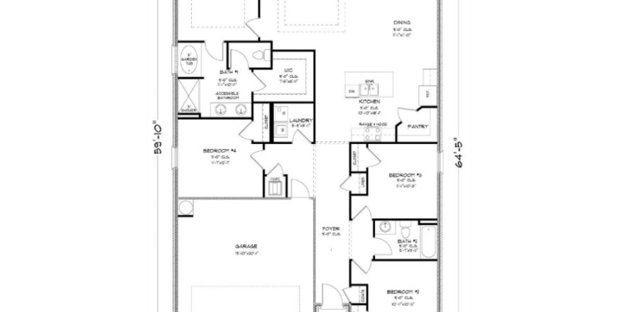 House floor plan «House», 4 bedrooms in Windmark Beach North