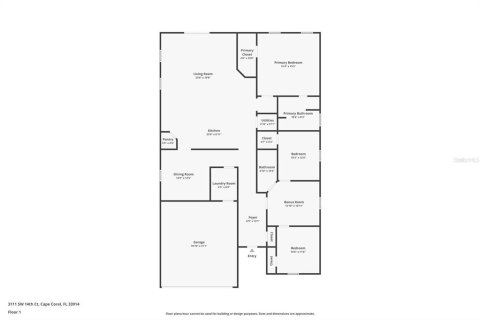 Купить виллу или дом в Кейп-Корал, Флорида 8 комнат, 186.18м2, № 1144715 - фото 2