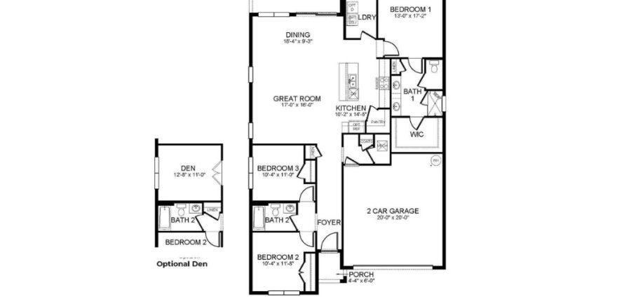 House floor plan «House», 3 bedrooms in Star Farms at Lakewood Ranch - Freedom