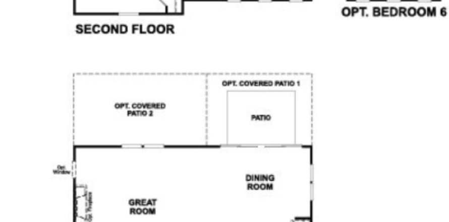 Планировка Виллы или дома «Moonstone Plan» 4 комнаты в ЖК Seasons at Heritage Square