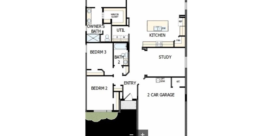 House floor plan «House», 2 bedrooms in North River Ranch - Cottage Series