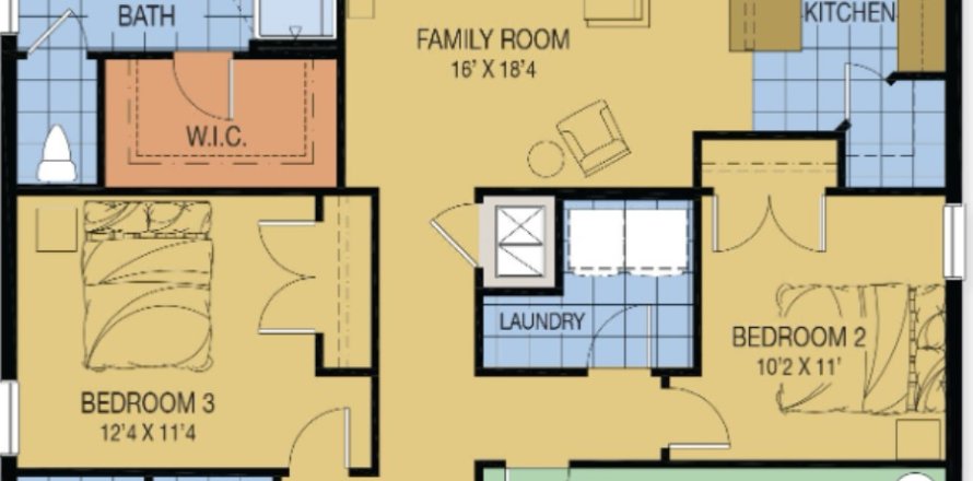 House floor plan «4605 Bernard Blvd», 4 rooms in Hammock Reserve