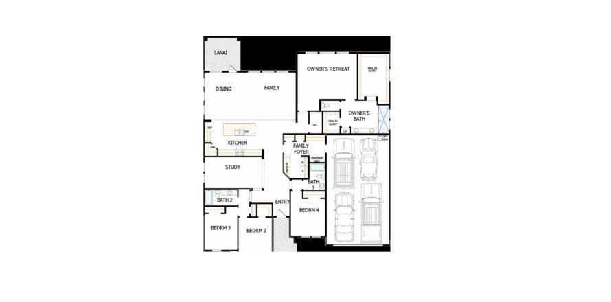 House floor plan «House», 4 bedrooms in Oak Grove at Silverleaf 70’