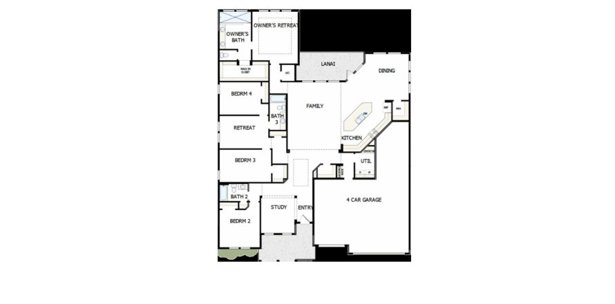 House floor plan «House», 4 bedrooms in Oak Grove at Silverleaf 70’