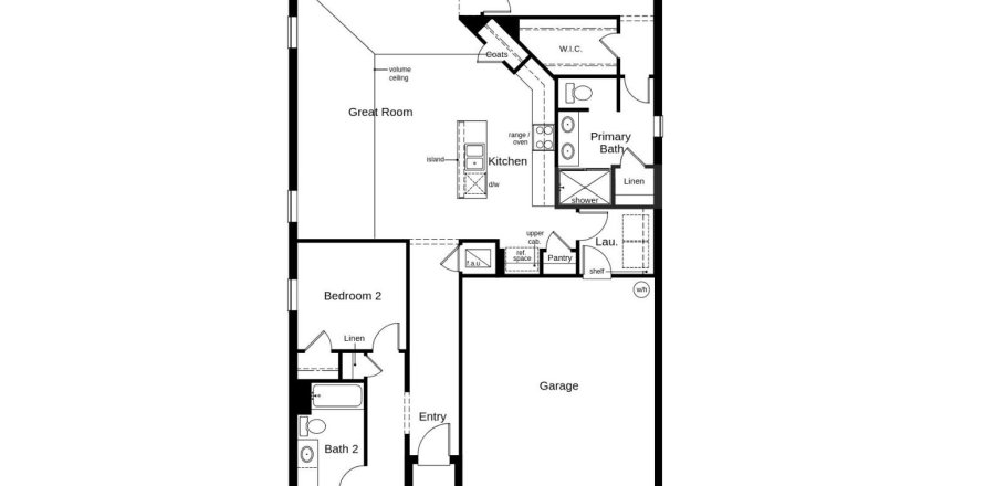 Townhouse floor plan «830 Overpool Ave», 3 rooms in Bellaviva I at Westside