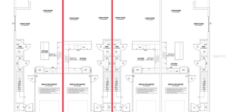 Townhouse in Kissimmee, Florida 3 bedrooms, 160.26 sq.m. № 1371953