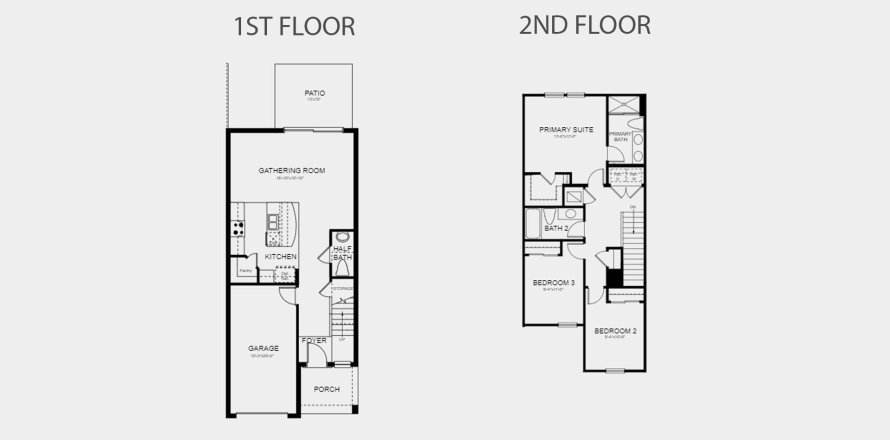 Townhouse floor plan «128SQM JASMINE», 3 bedrooms in THE TOWNHOMES AT RIVER LANDING