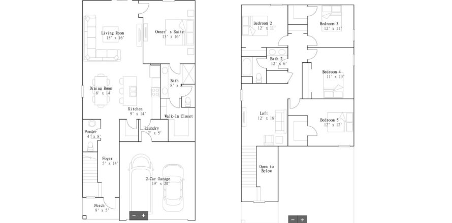 Планировка Виллы или дома «808 TIMBERLAND DRIVE» 5 комнат в ЖК Ranches at Lake Mcleod