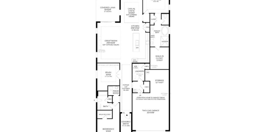 Property floor plan «House», 2 bedrooms in Regency at Avenir - Palms Collection