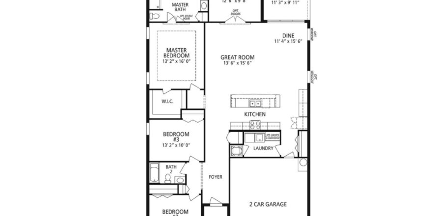 House floor plan «2026 Canton Park Dr», 2 bedrooms in Canton Park