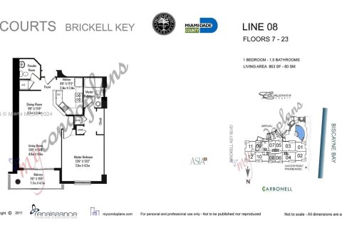 Condominio en venta en Miami, Florida, 1 dormitorio, 80.17 m2 № 1372544 - foto 16