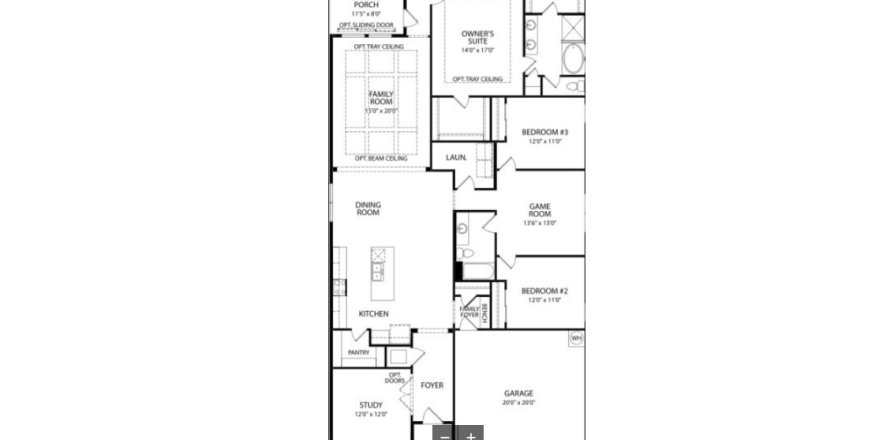 Планировка виллы или дома «House» 3 спальни в ЖК Eagle Landing - Eagle Rock 50'