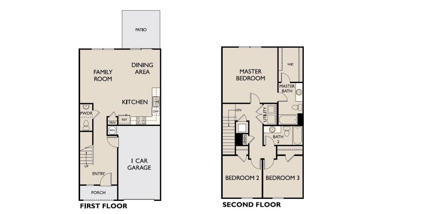 Townhouse floor plan «109 Mandovi Street», 3 rooms in Madison Place
