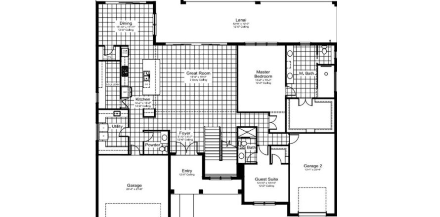 House floor plan «House», 4 bedrooms in Everly